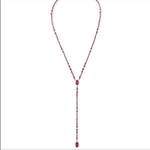 NWT Kendra Scott Bethany Y Necklace in Maroon Jade